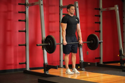Barbell shrug: start position