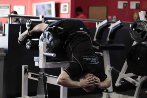 Glute ham raise: posición inicial