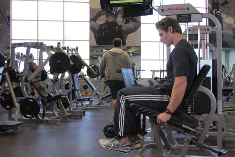 Single-leg extension: start position