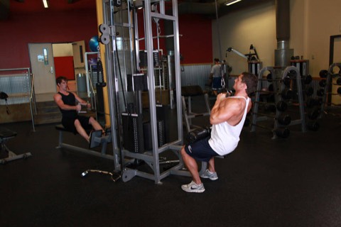 V-bar pulldown: start position